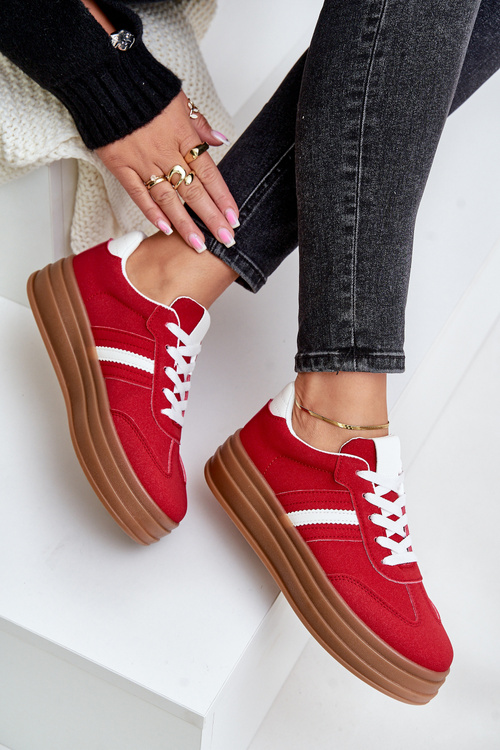 Dámské Tenisky Na Platformě Červené Dravinnia