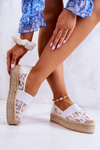 Dámsky sklz -Biely Berkaley espadrilles