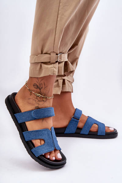 Dámsky materiál flip -flops tmavo modrá jose