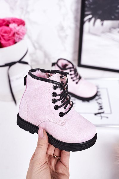 Detské trblietavé izolované topánky Pink Ariel