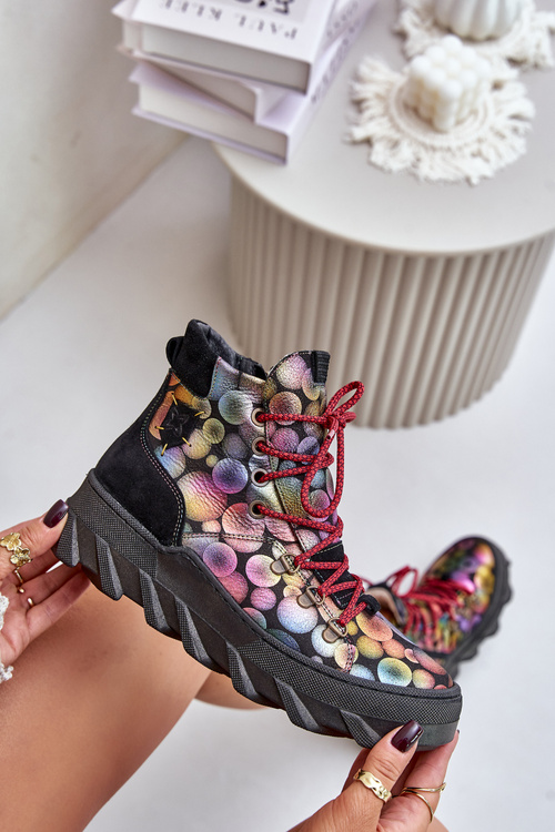 Kožené Dámske Zateplené Čižmy Maciejka 06146-39 Mmultikolor