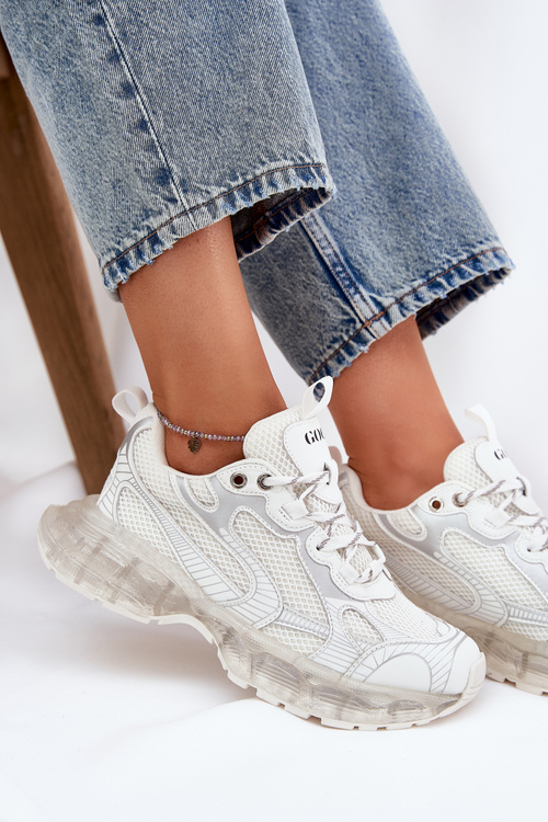 Dámske Kožené Tenisky GOE RR2N4083 Béžové