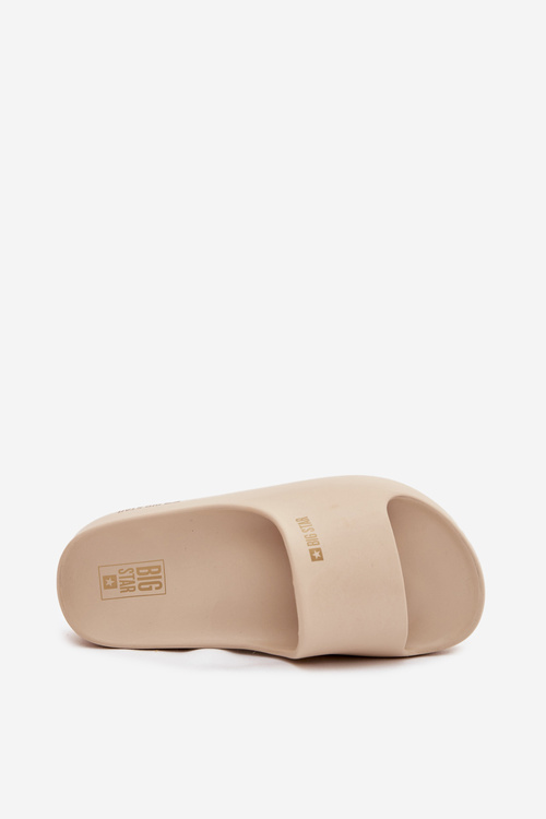 Dámske Penové Papuče Na Masívnej Platforme Big Star SS274722 Béžové