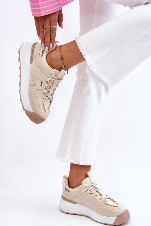 Dámské sportovní boty na platformě Světle béžová Dakari