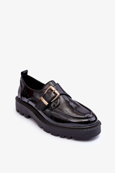 Maľované ploché topánky s čiernou svorkou Meara