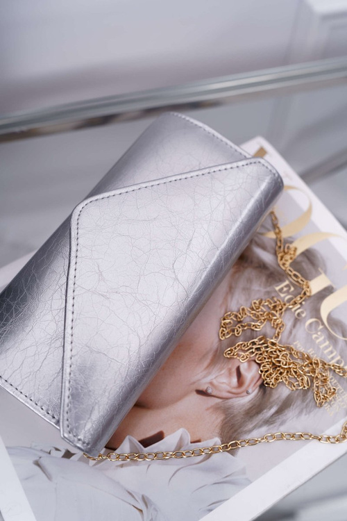 Dámska strieborná maľovaná taška