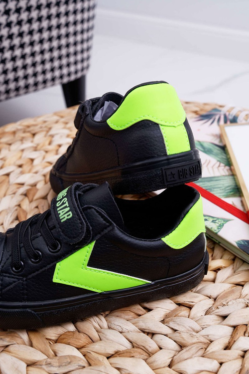 Dětská Sportovni Obuv Big Star na Suchý Zip černé FF374121