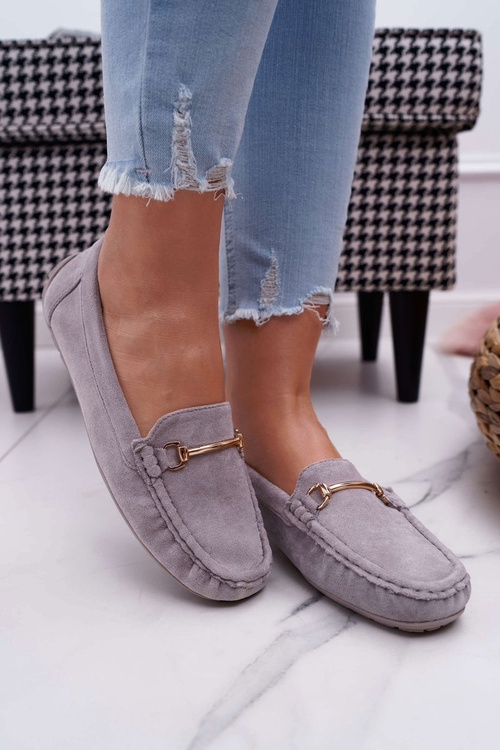 Ženské šedé semišové Moccasins Sonnero