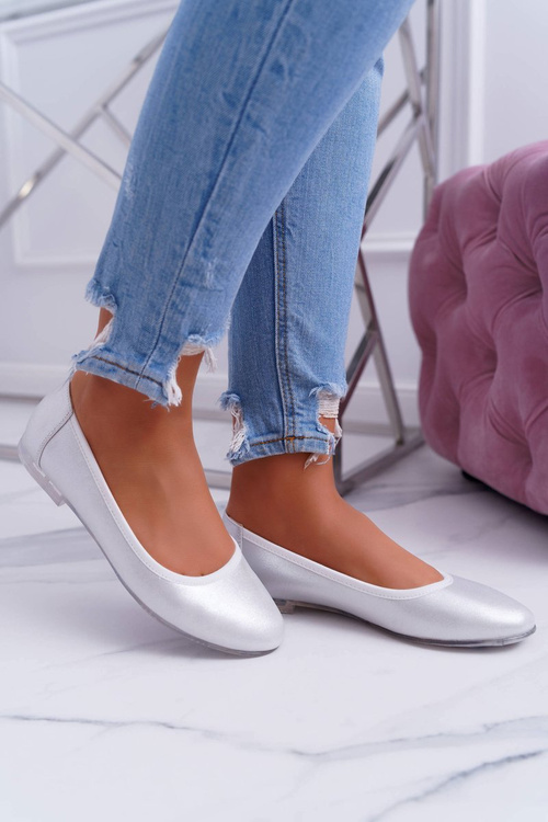 Dámské Baleríny Sergio Leone Stříbrné Plex