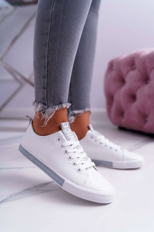 Dámské Tenisky Bílé s šedým páskem Nigrid