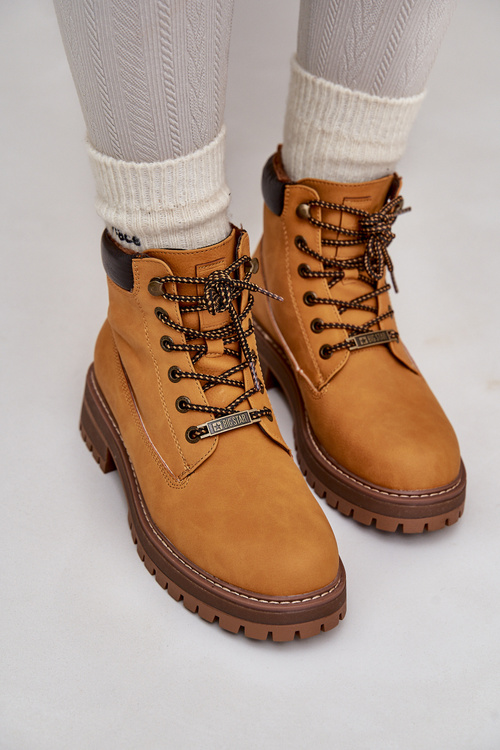 Dámské Zateplené Kotníkové Boty Big Star OO274A288 Camel