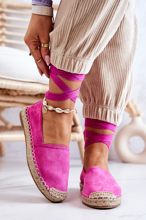 Vázané semišové Espadrilky Fuchsia Ismanne