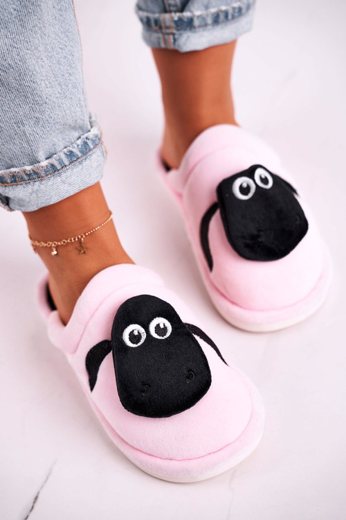 Dámske velor papky s ovčím jasne ružovým Charlie