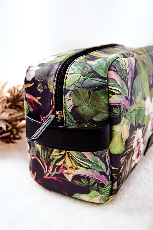 Velký kosmetický kufřík NOBO L0030-CM08 Černo-zelená