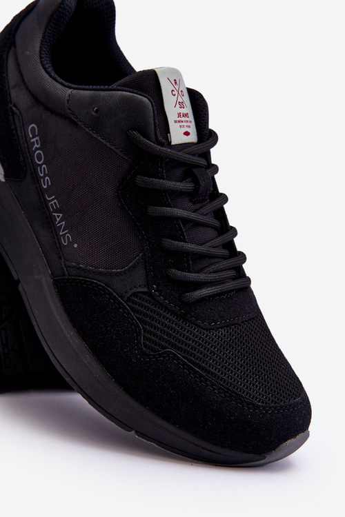 Pánske športové topánky krížové džínsy LL1R4053 čierne