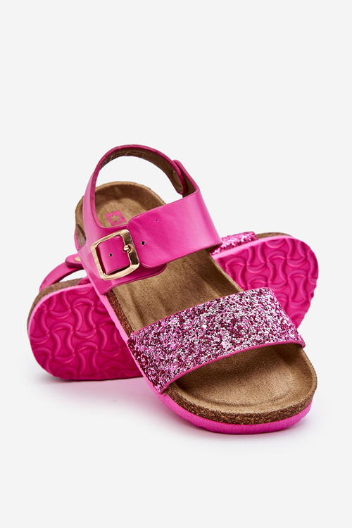 Kožené detské sandále Big Star LL374135 Pink