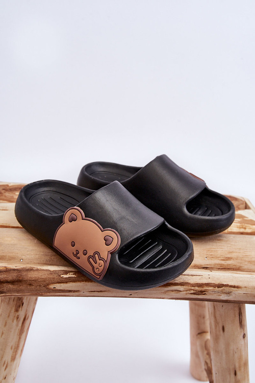 Lehké Pěnové crocs S Medvídkem Černe Todi