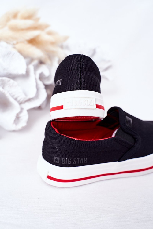 Dětské Nazouvací Tenisky Slip-On Big Star HH374013 Černé