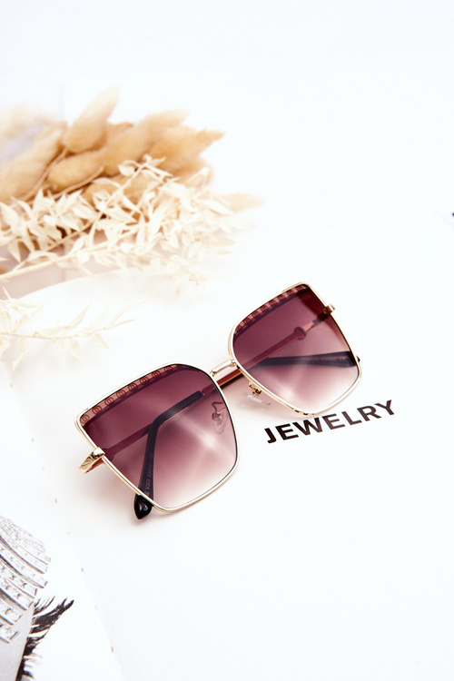 Velké sluneční brýle Prius V303 Gradient Hněde