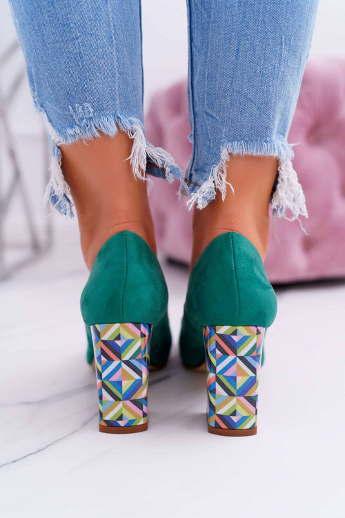 Dámske pumpy Sergio Leone objavili prsty PB133 Green Fans