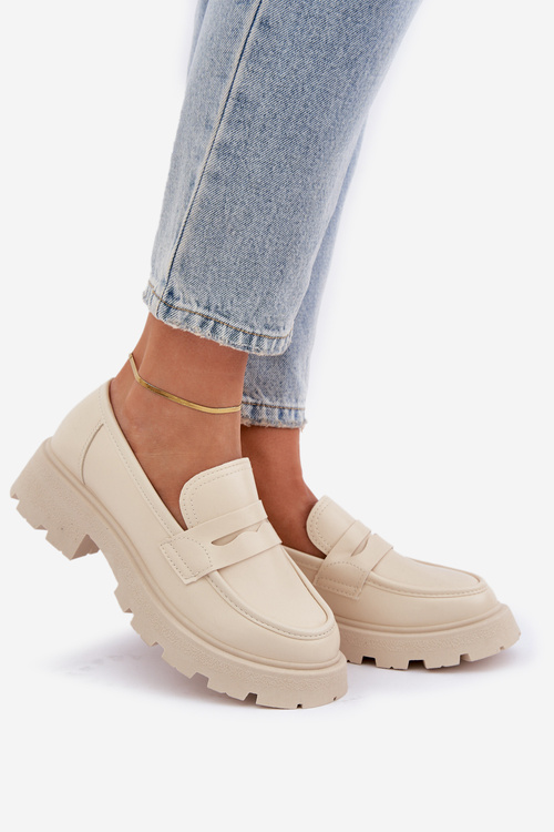 Dámske Mokasíny Z Eko Kože Svetlo Béžové Sendall