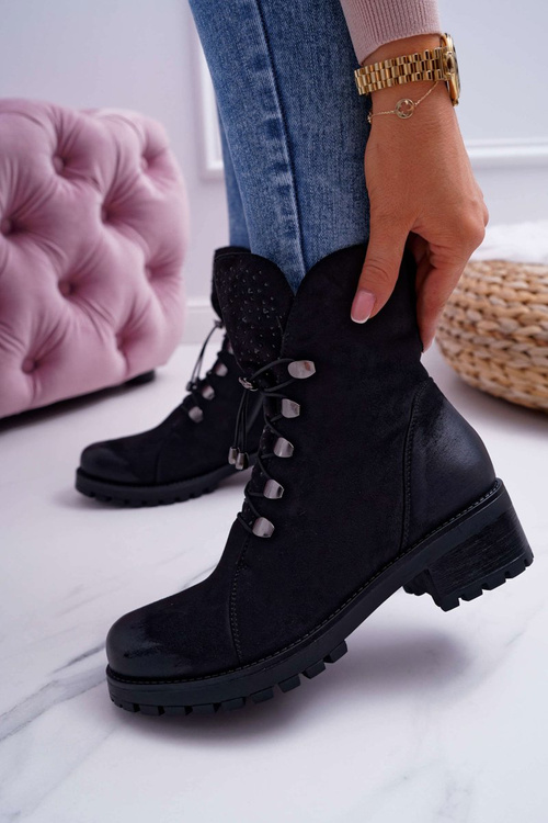 Dámské kotníkové boty Barski černé 18-52