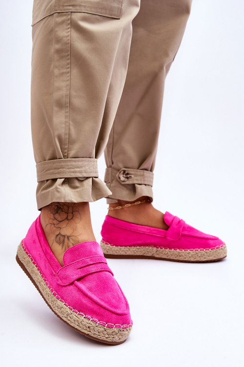 Dámské semišové espadrilky Fuchsie Keyla