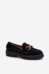 Dámske čierne mokasíny s ozdobou Talesse