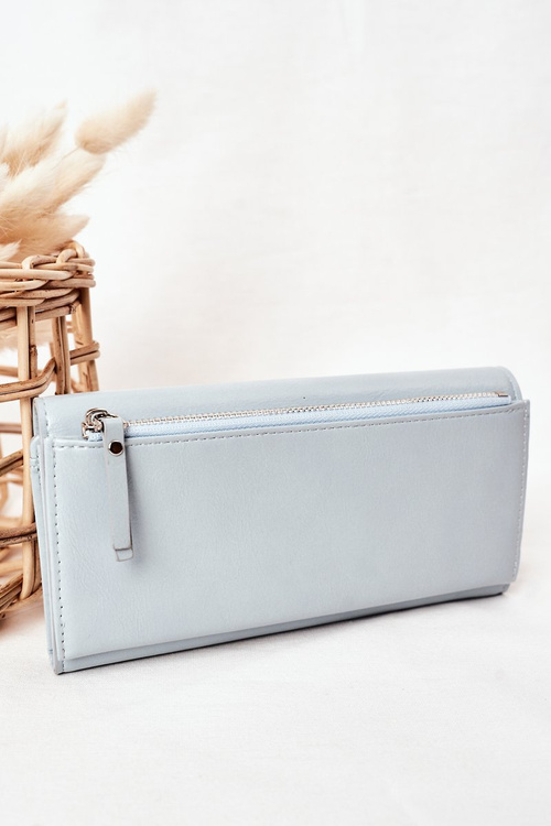 Velká Dámská Peněženka S Magnetem Světle Modrá