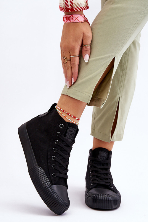 Dámske tenisky s vysokým materiálom Big Star LL27444 Black