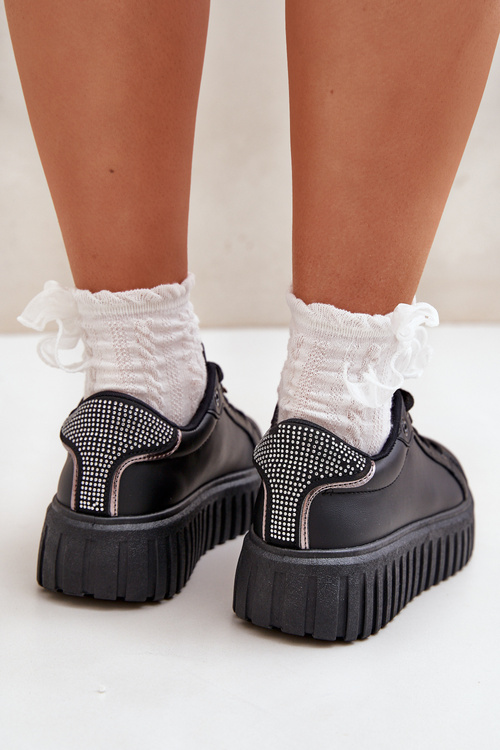 Dámske Tenisky S Kvetmi Čierne Grelesi