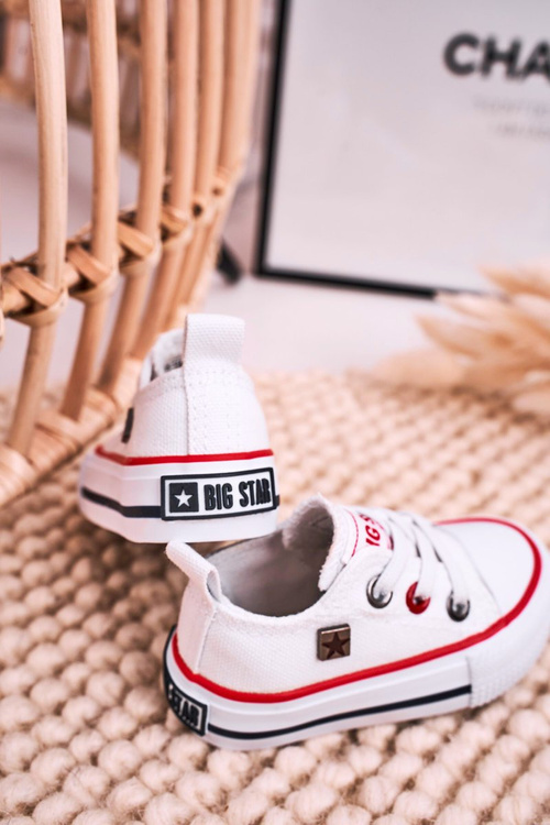 Detská klasická nízka veľká hviezda HH374193 Biele tenisky