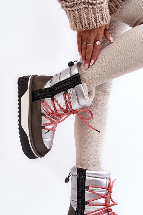 Šnekové Dámské Na Tlusté Podrážce Veganské D.Franklin DFSH371006 Stříbrné