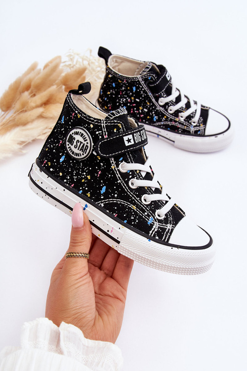 Vzorkovaná veľká hviezda LL374050 Čierne tenisky