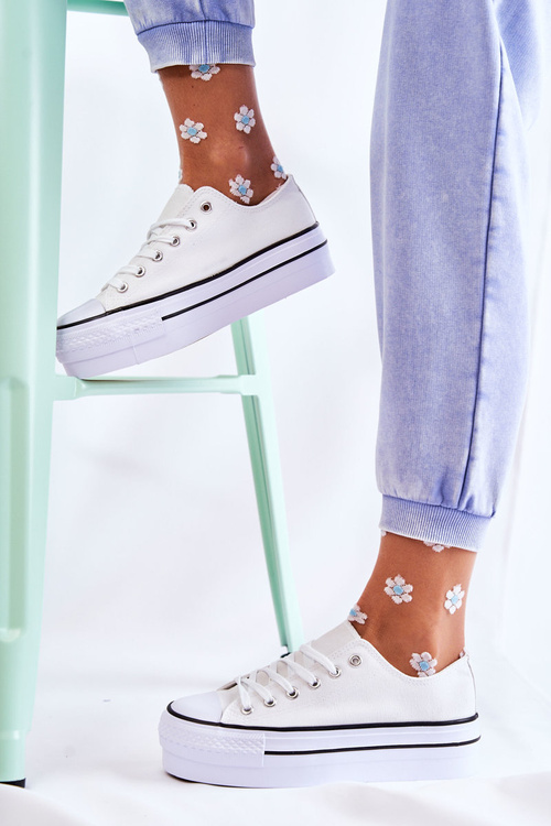 Dámské Tenisky Na Masivní Platformě Bílá Farona