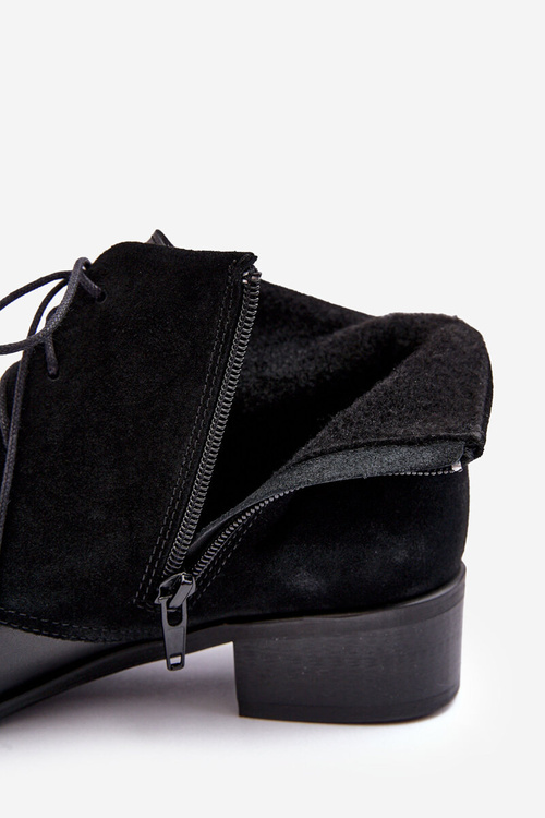 Módne ženské čipky -topánky Black Keforu topánky