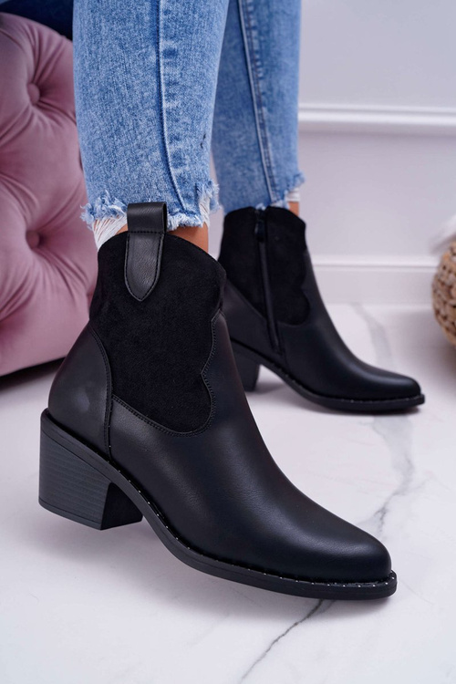 Dámske kovbojské topánky Black Barski 30-20