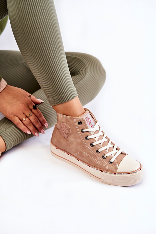 Vysoko izolované tenisky pre dámske džínsy KK2R4045C Beige