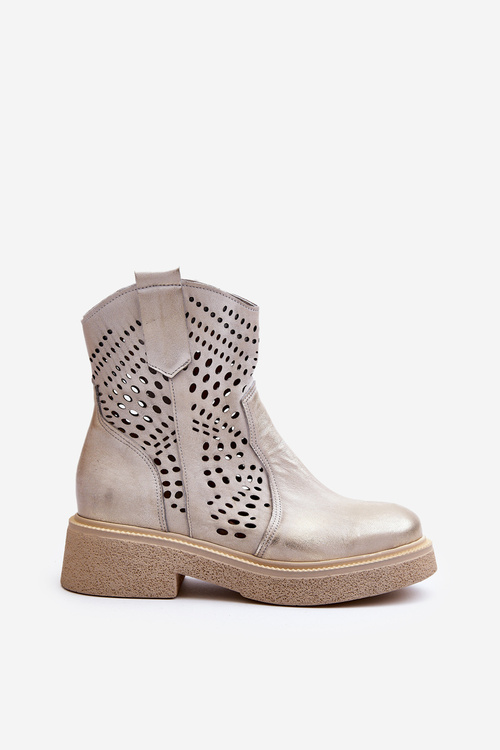 Dámské kůže Díra Botky kovbojka Zlaté Lewski 3305/2
