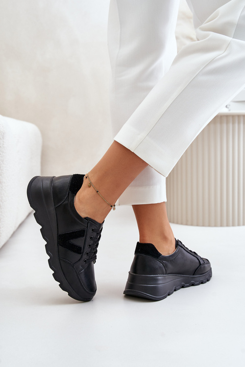 Dámske Kožené Športové Topánky Vinceza 7918 Čierne