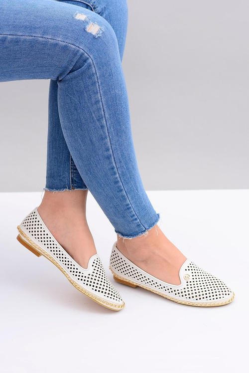 Lu Boo Biele otvorené baleríny Lordy Styish