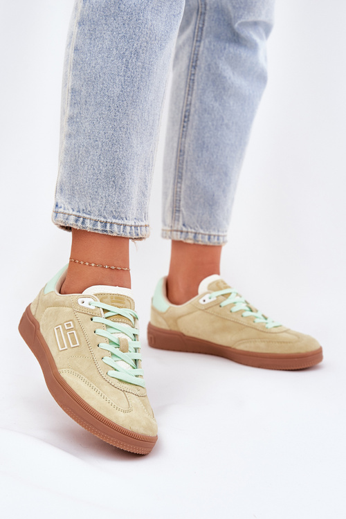 Semišové Sportové Topánky Tenisky Dámske D.Franklin Limetkové DFSH387005