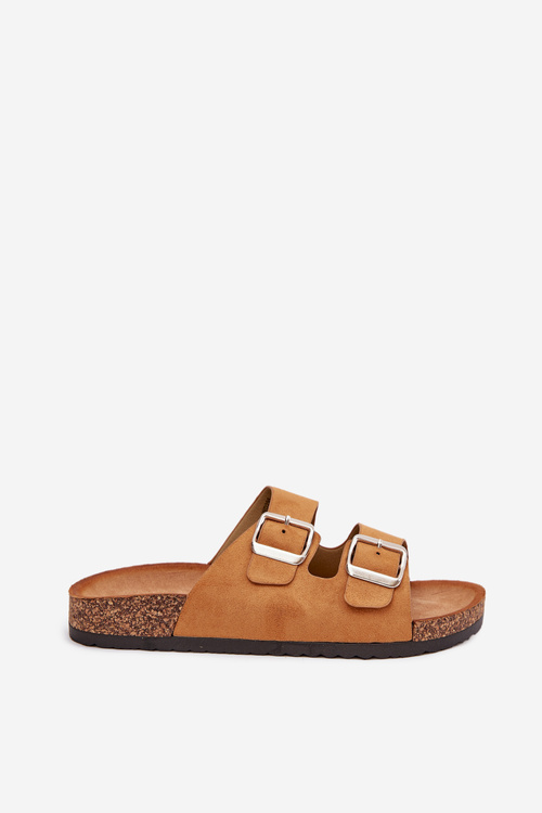 Dámské sandály na korkové platformě s přezkami Camel Livara