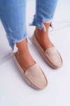 Dámske mokasíny pohodlné eko-eko-beige lemma