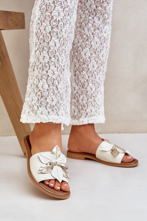 Sandy S Dekoráciou Prírodná Koža Zazoo 3667 Biele