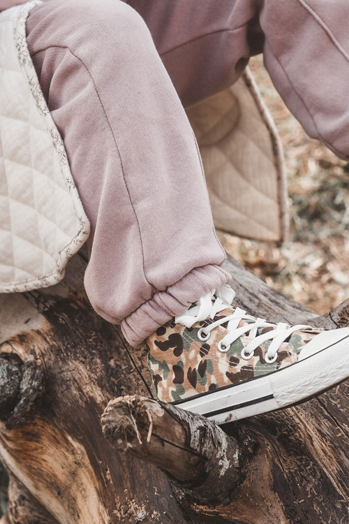 Detské vysoké tenisky pre béžový zelený filemon