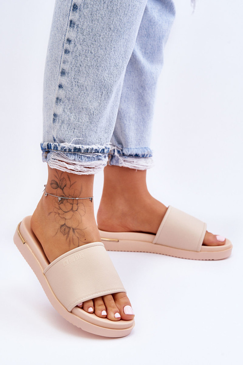 Ženské papuče na platforme Big Star LL274933 Beige