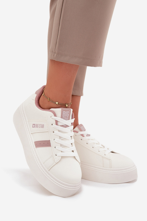Dámske Sneakers Na Platforme Big Star SS274346 Biele