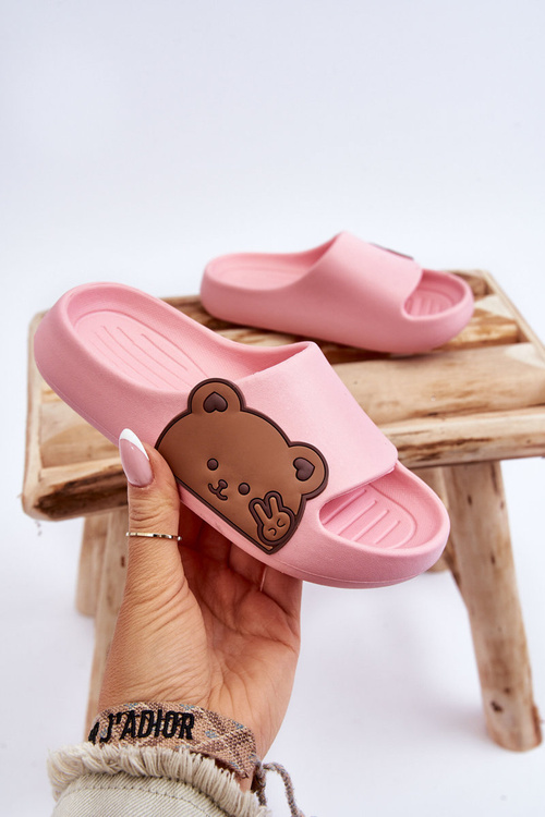Lehké Pěnové crocs S Medvídkem Růžove Todi