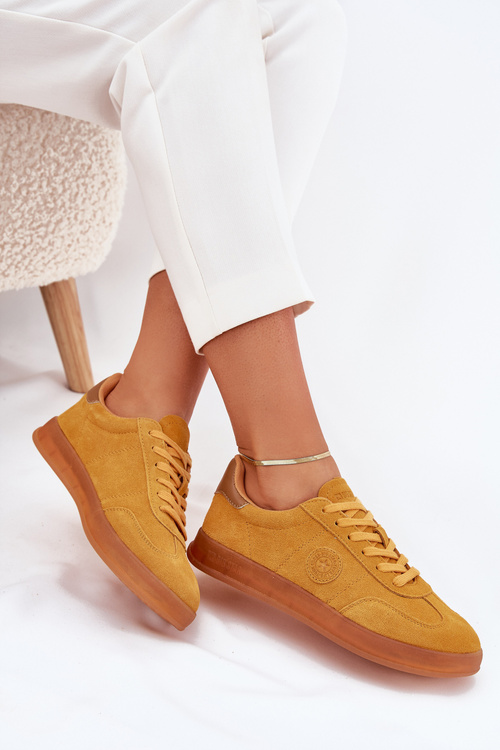 Dámske Semišové Tenisky Big Star RR274846 HI-POLY SYSTEM Žlté